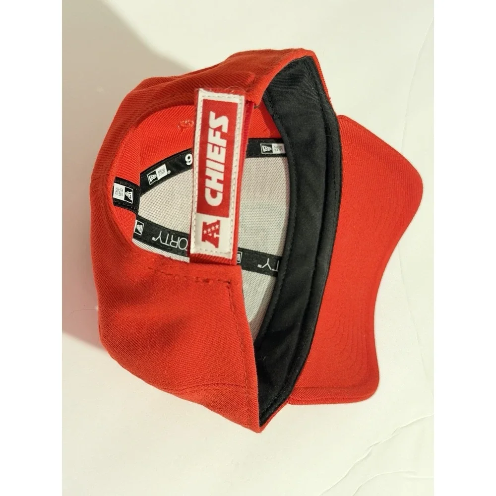 New Era Kansas City Chiefs Red Hat with White and Black Logo